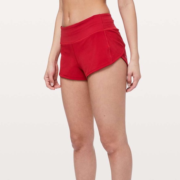 lululemon athletica Pants - Lululemon Speed Up running shorts RED